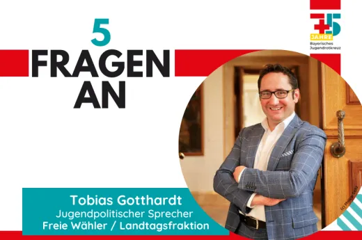 Auch Tobias Gotthardt von den Freien Wählern liefert uns fünf Antworten Eine Kachel mit einem Foto von Tobias Gotthardt