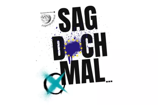 Sag doch mal-Logo Logo der JRK-Kampagne Sag doch mal zur Europawahl