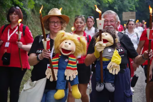 Solfi und Rino bei der Fiaccolata